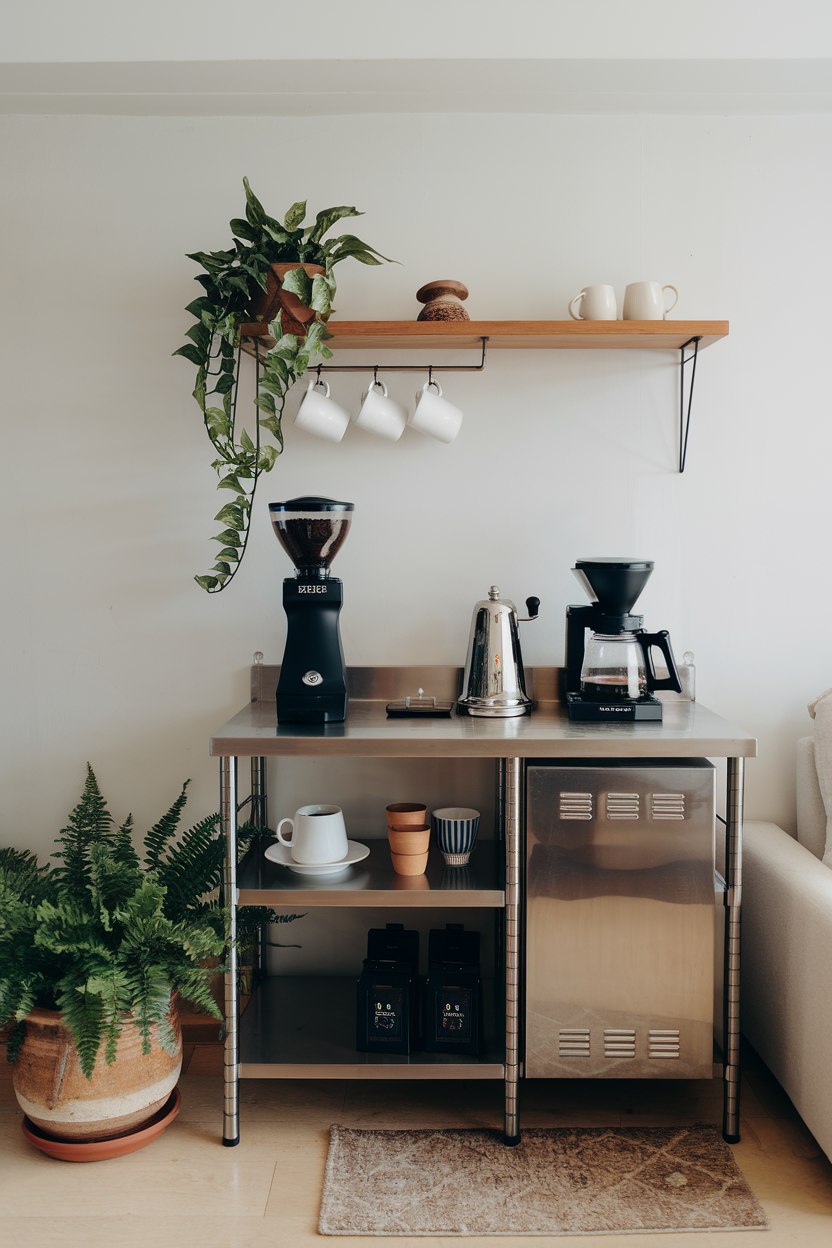 Budget friendly coffee bar inspiration for small spaces10