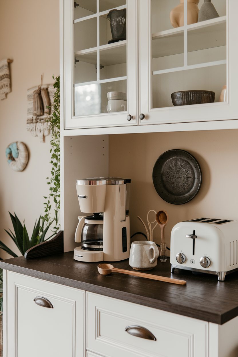 Budget friendly coffee bar inspiration for small spaces12