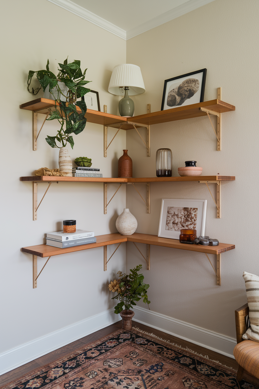 Creative Corner Shelf Built In Design13