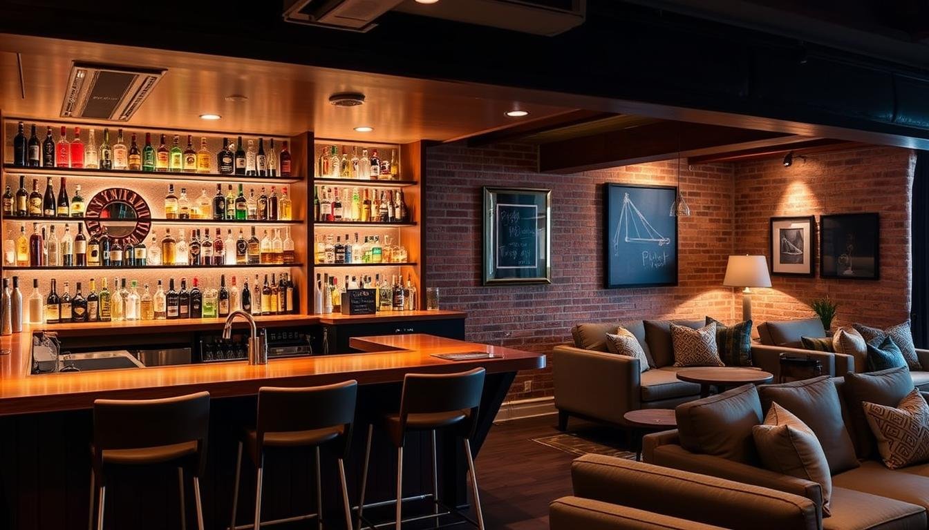 Stylish basement bar ideas