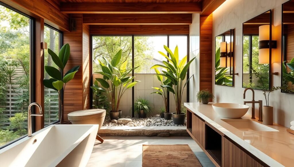 spa-like materials in bathroom design